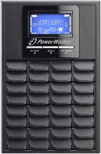 PowerWalker 1000 VA / 800 W, 110 - 160 VAC, 40 - 70 Hz, LCD, USB, RS-232, 3 x IEC, 9.8 kg - W125096707