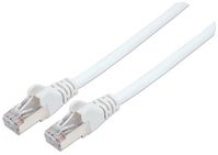 Intellinet Network Patch Cable, Cat6, 1m, White, Copper, S/FTP (cable foiled/twisted pair - all three pairs wrapped in braid shield), LSOH / LSZH (Low Smoke, no Halogen), PVC, RJ45 Male to RJ45 Male, Gold Plated Contacts, Snagless, Booted - W125309666