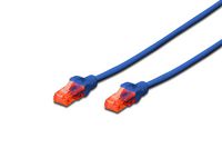 Digitus CAT 6 U-UTP patch cord, Cu, LSZH AWG 26/7, length 0.25 m, color blue - W125359926