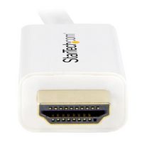 StarTech.com StarTech.com Câble adaptateur Mini DisplayPort vers HDMI de 1 m - Convertisseur Mini DP vers HDMI avec câble intégré - M/M - 4K - Blanc - W124963406