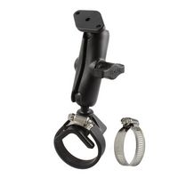 RAM Mounts Double Ball Strap Hose Clamp Mount with Diamond Plate - W124770217