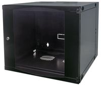 Intellinet 19" Double Section Wallmount Cabinet, 9U, 600mm depth, Flatpack, Black - W124533015