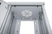 Intellinet 10" Wallmount Cabinet, 6U, 320 (h) x 300 (w) x 300 (d) mm, Max 60kg, Assembled, Grey - W125309269