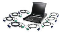 IOGEAR 8-Port LCD Combo KVM Switch with USB KVM Cables - W124955210