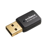 Edimax USB 3.0 A, 2.4/5 GHz, IEEE 802.11b/g/n/ac/a, 20 dBm, WEP 64/128-bit, WPA, WPA2, 8x16x34 mm, 4 g - W124449397