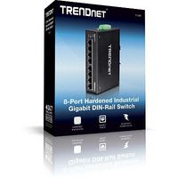 TRENDnet Hardened Industrial Switch, Unmanaged, 8 x Gigabit RJ-45, DIN-Rail, IP30 - W124476207