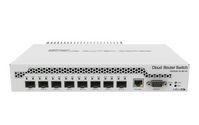 MikroTik Gigabit Ethernet port, 8x SFP+ ports, PoE-in, 800MHz CPU, 512MB RAM, 16MB Flash, License level 5, RouterOS / SwitchOS - W124483103