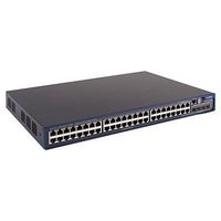 Hewlett Packard Enterprise 5500-48G - Gigabit Ethernet, RJ-45, 256MB SDRAM, 32MB flash, 3.2 µs, 192 Gbps, 4500g, Black - W124773773