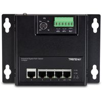 TRENDnet 5-Port Industrial Gigabit PoE+ Wall-Mounted Front Access Switch - W125275540