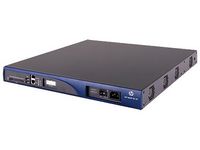 Hewlett Packard Enterprise MSR30-20 - Gigabit Ethernet, 30000 entries, Duplex, 4 SIC slots, 2 MIM, 2x RJ-45, RISC (533 MHz), 256MB DDR SDRAM, 256MB Flash, 6.9kg, Black/Blue - W124658310