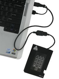 Apricorn 256GB SSD, USB 3.0, PIN Access - W124543659