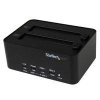 StarTech.com StarTech.com Dual Bay USB 3.0 Duplicator and Eraser Dock for 2.5" & 3.5" SATA SSD HDD - 1:1 Standalone Cloner & Wiper Docking Station (SATDOCK2REU3) - W125074286