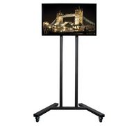 B-Tech Large Flat Screen Display Trolley / Stand, up to 60”, 50kg max, up to 800 x 600, Black - W125046075