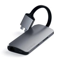 Satechi 2 x USB-C, 2 x HDMI, 2 x USB Type A, USB Type C, Ethernet, card reader, Gray - W125755999