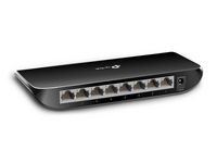 TP-Link 8x Gigabit Ethernet, 4.63W, 15KB Jumbo, 8K Mac, 2Mb Buffer, Black - W124476281