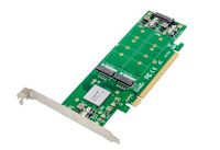 MicroConnect PCIe x16 to X4X4 M.2 NVMe SSD Adapter - W124663233
