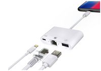 MicroConnect Lightning HUB - Lightning to RJ45 with USB & Lightning port - W125648613