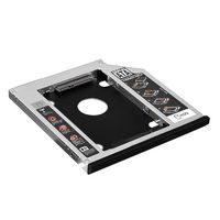 CoreParts 2:nd bay HD Kit SATA 9,5mm KIT142, Notebook HDD/SSD caddy, Black,Metallic, 9.5 mm, 1 pc(s) - W124586050