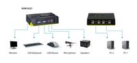 LevelOne 2-Port KVM Switch, USB, VGA, Audio, 2048 x 1536px, 2 LEDs, 116g - W125189675