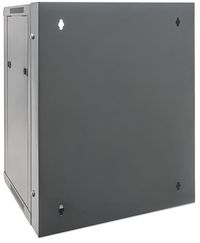Intellinet 19" Double Section Wallmount Cabinet, 15U, 550mm depth, Assembled, Black - W125831176