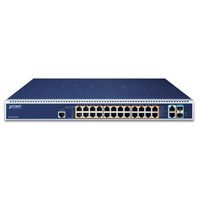 Planet L3 24-Port 10/100/1000T 802.3bt PoE + 2-Port 10GBASE-T + 2-Port 10G SFP+ Managed Switch with Dual Modular Power Supply Slots - W125821833