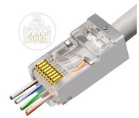 MicroConnect Modular Easy-Connect FTP CAT6a RJ45 network Plug<br>50pcs. - W125839484
