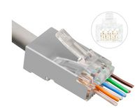 MicroConnect Modular Easy-Connect FTP CAT6a RJ45 network Plug50pcs. - W125839484