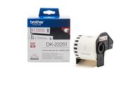Brother DK-22251 Continuous Paper Label Roll – Black and Red on White, 62mm - W125048558