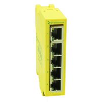 Brainboxes 5 Port Gigabit Ethernet Switch DIN Rail Mountable, Galvanically Isolated Ethernet Ports, Auto MDIX, 3.6W Max: 720mA@+5VDC/120mA@+30VDC - W125656187