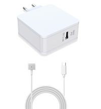 CoreParts Power Adapter for MacBook 45W 14.8V 3A Plug: Magsafe 2 with USB output for MacBook Air 11"-13" 2012-2017 - Retail Packaging - W128777983