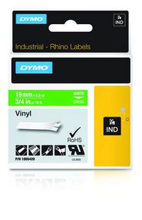 DYMO Étiquettes en vinyle IND, 19mm x 5.5m - W125910511