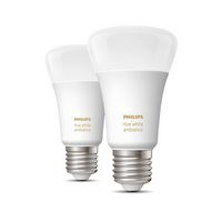 Philips by Signify Hue White Ambiance 2-pack E27 Warm-to-cool white light Instant control via Bluetooth Control with app or voice* Add Hue Bridge to unlock more - W124639244