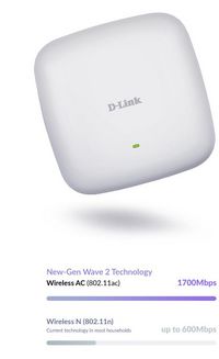 D-Link Wireless AC2300 Wave 2 Dual‑Band PoE Access Point - W125847961