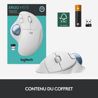 Logitech 5 buttons, Bluetooth, Trackball, 400 - 2000 Dpi, 100 x 134 x 48 mm, 145 g - W125927303