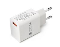 CoreParts USB Power Adapter White 12W 5V/2.4A, 9V/2A, 12V/1.5A EU Wall - White with Quick Charge Function QC 3.0 - W124662832