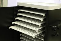 Leba NoteCart Unifit 12 is a mobile storage and charging solution for 12 laptops. - W125931989
