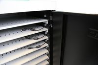 Leba NoteCart Unifit 24 is a mobile storage and charging solution for 24 laptops. - W124866154