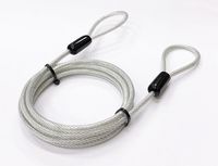 MicroConnect 2 Loop Locking Wire ø4.5mm,  2 meter, Black - W125935372