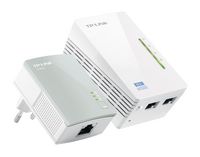 TP-Link AV500 2-port Powerline WiFi Extender KIT, including 1 TL-WPA4220 and 1 TL-PA4010, 500Mbps Powerline datarate, 300Mbps wireleses N,Plug and Play, 2 fast ethernet ports, WiFi Clone, Support Multiple IPTV Streams - W124476291