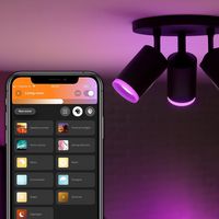 Philips by Signify Hue White and colour ambience Fugato triple spotlight Includes GU10 LED bulb Bluetooth control via app Control with app or voice* Add Hue Bridge to unlock more - W125238280