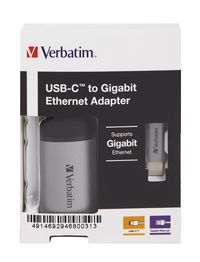 Verbatim 25 g, USB-C, RJ-45, 50 x 24 x 14 mm, 5-40 °C - W125625524