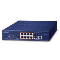 Planet 8-Port 10/100/1000T 802.3at PoE + 2-Port 10/100/1000T Desktop Switch (120 watts) - W125185475