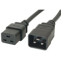 Hewlett Packard Enterprise Jumper power Cord (Black) - C20 (M) connector to C19 (F) connector - Three conductor, 2.5m (8.2ft) long (Option 926) - W124635051