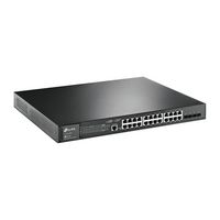 TP-Link L2/L2+, 24× 10/100/1000Mbps RJ45, 4× Gigabit SFP, 1× RJ45 Console Port, PoE+, 1× Micro-USB, 440 × 330 × 44 mm - W126071786