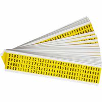 Brady 0.25" Character Height Black on Yellow Repositionable Number and Letter Kits - W126065917