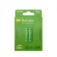 GP Batteries ReCyko NiMH Battery, AAA, 950mAh, 2-p - W126075005