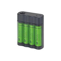 GP Batteries Charge AnyWay batterycharger, incl. 4 x NiMH AA 2600mAh - W126075012