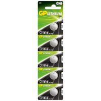 GP Batteries Lithium Cell Battery - CR1616, 5-pack - W126074996