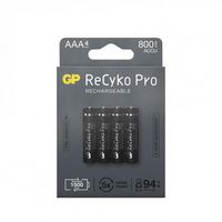 GP Batteries ReCyko Pro NiMH battery, AAA, 800mAh, 4-pack - W126075011