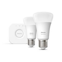 Philips by Signify Hue White Starter kit E27 Soft white light Simple set-up Control with app or voice* Hue Bridge included - W125191158